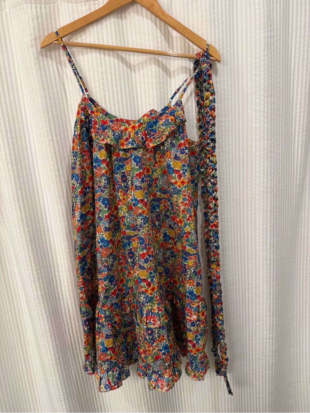 J Crew Floral Multicolor Summer Sundress with Braided Belt - Picture 2 of 7